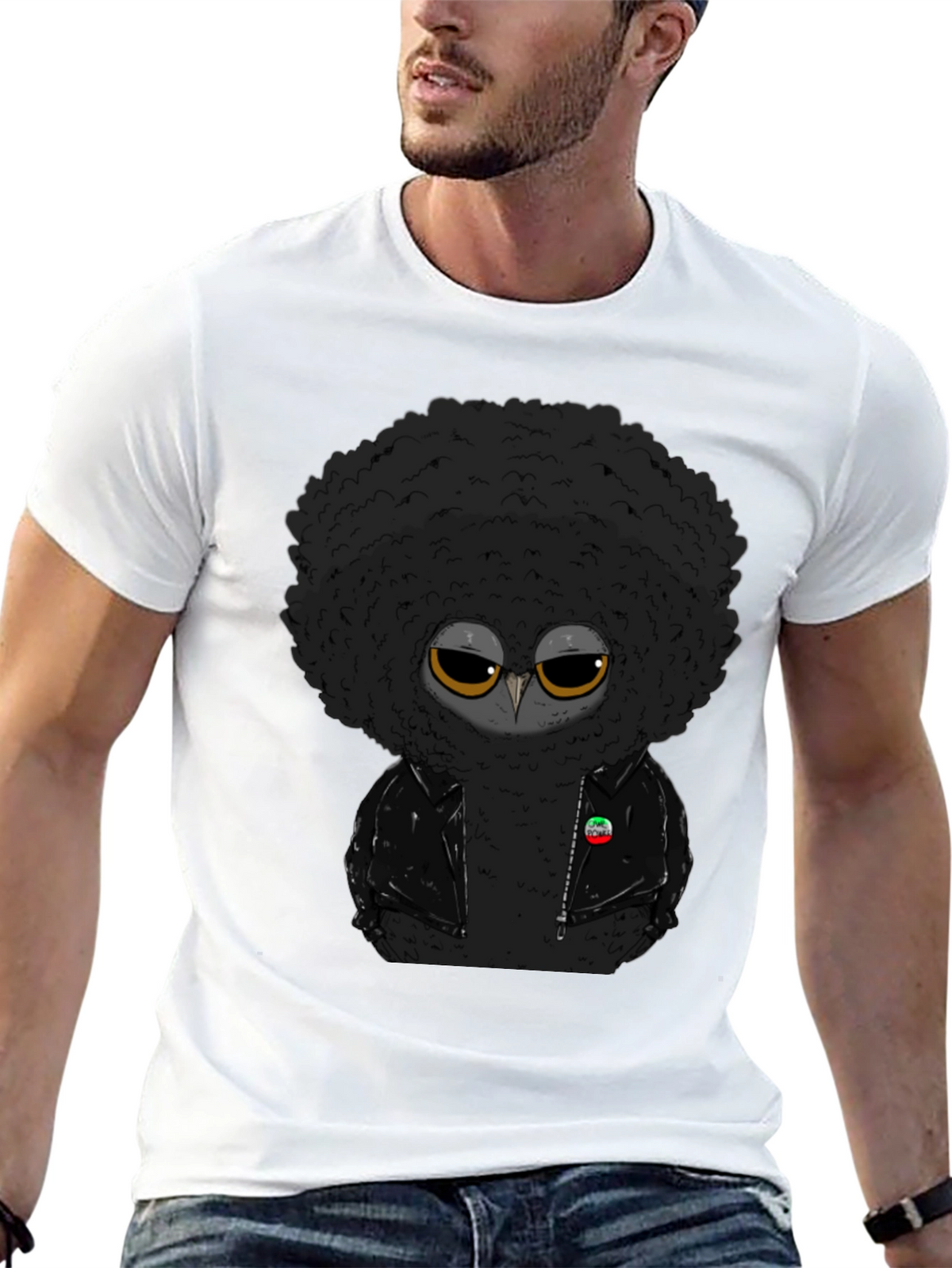 Funky Afro Owl T-Shirt - Cool & Unique Design