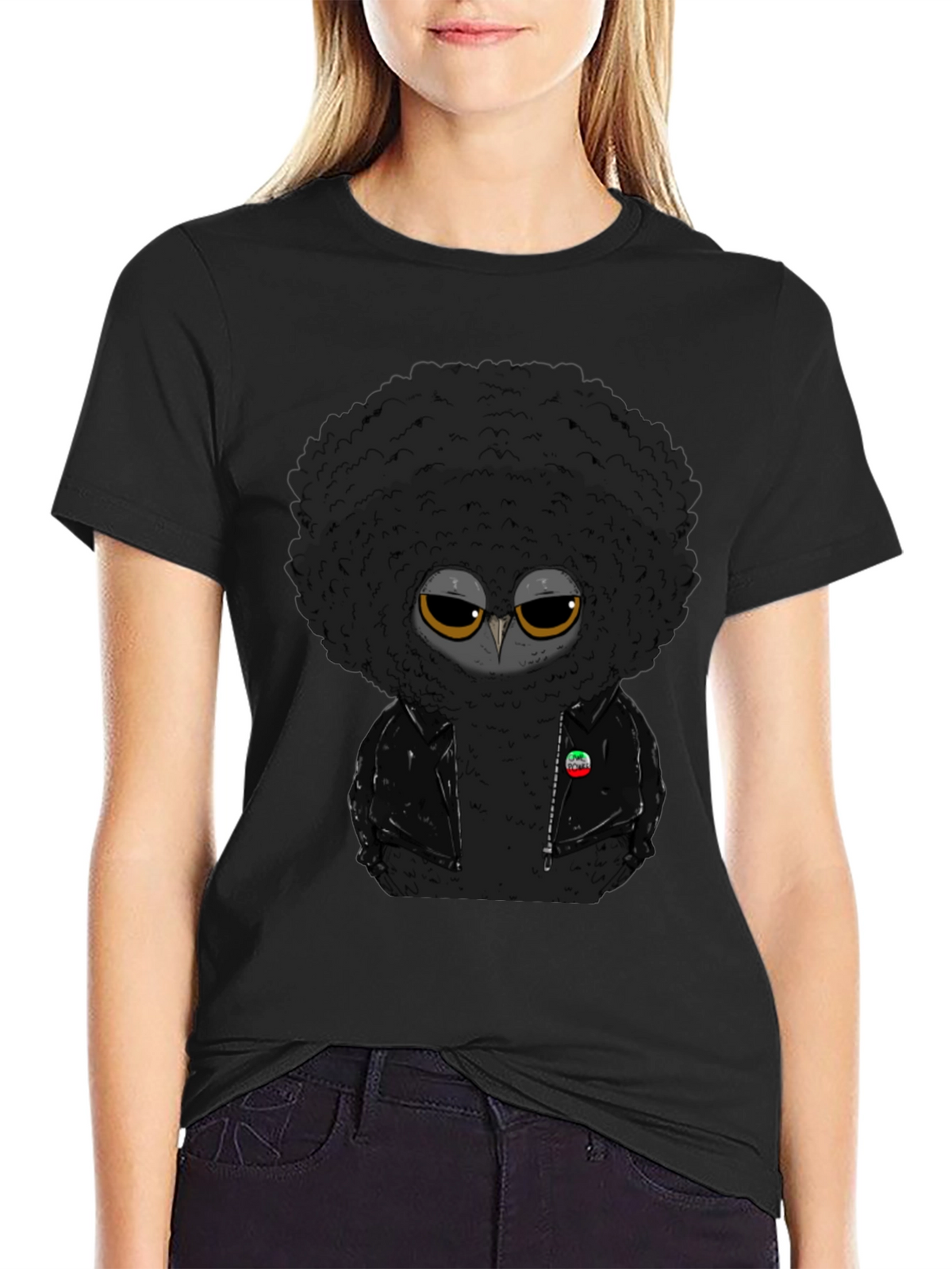 Funky Afro Owl T-Shirt - Cool & Unique Design