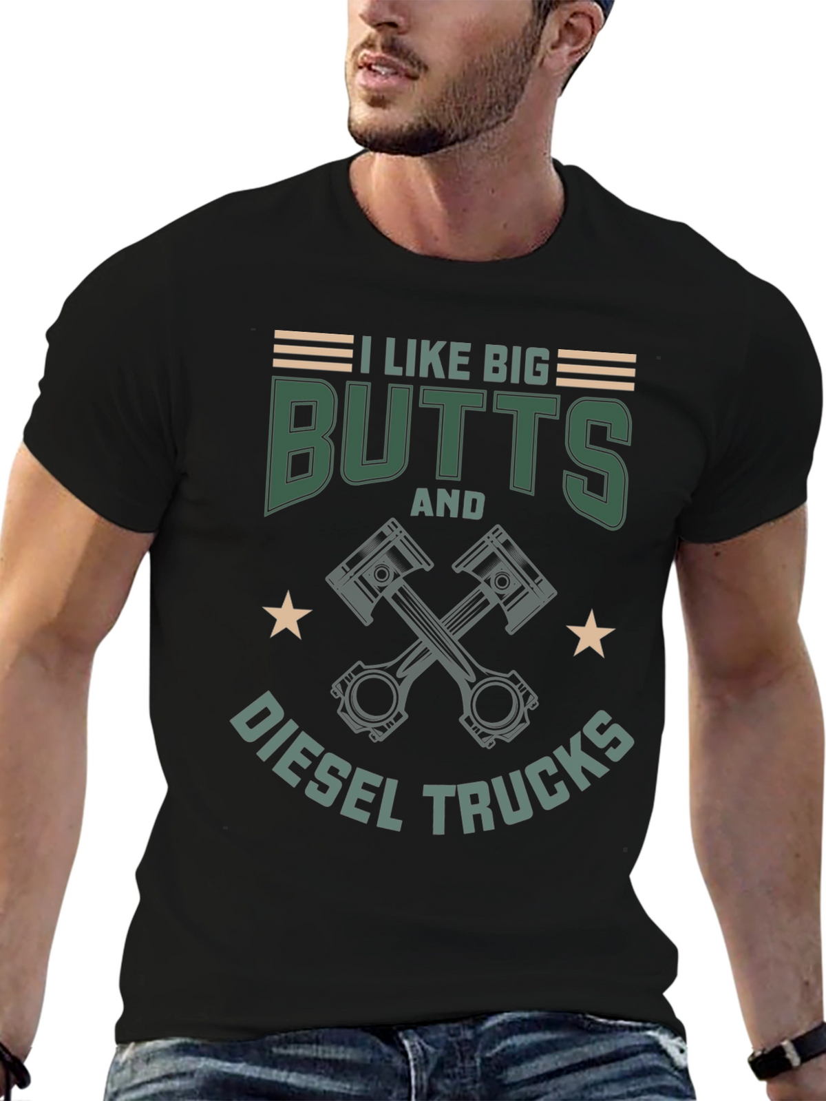 I Like Big Butts & Diesel Trucks Graphic T-Shirt