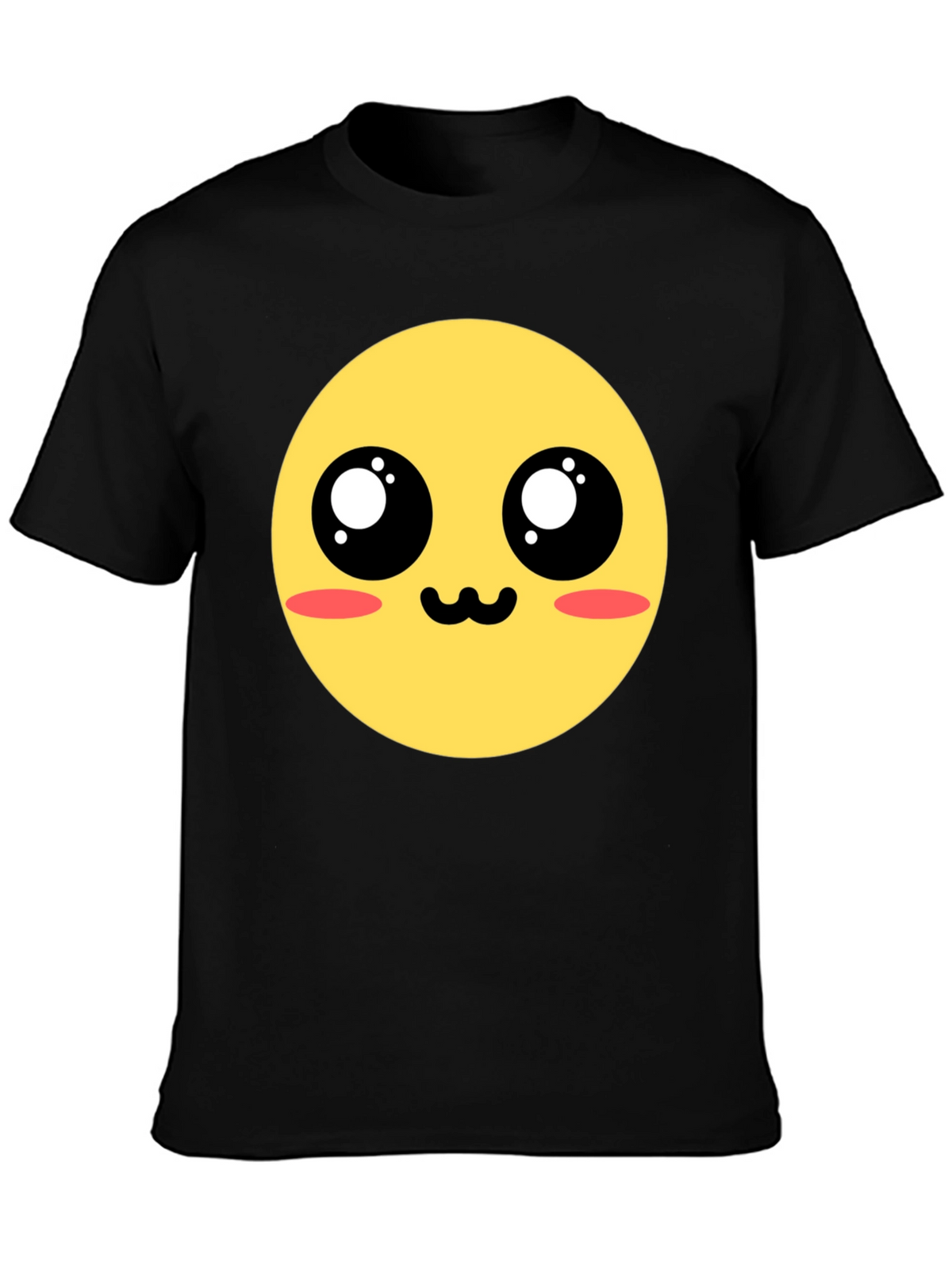Kawaii Emoji Graphic Tee - Black