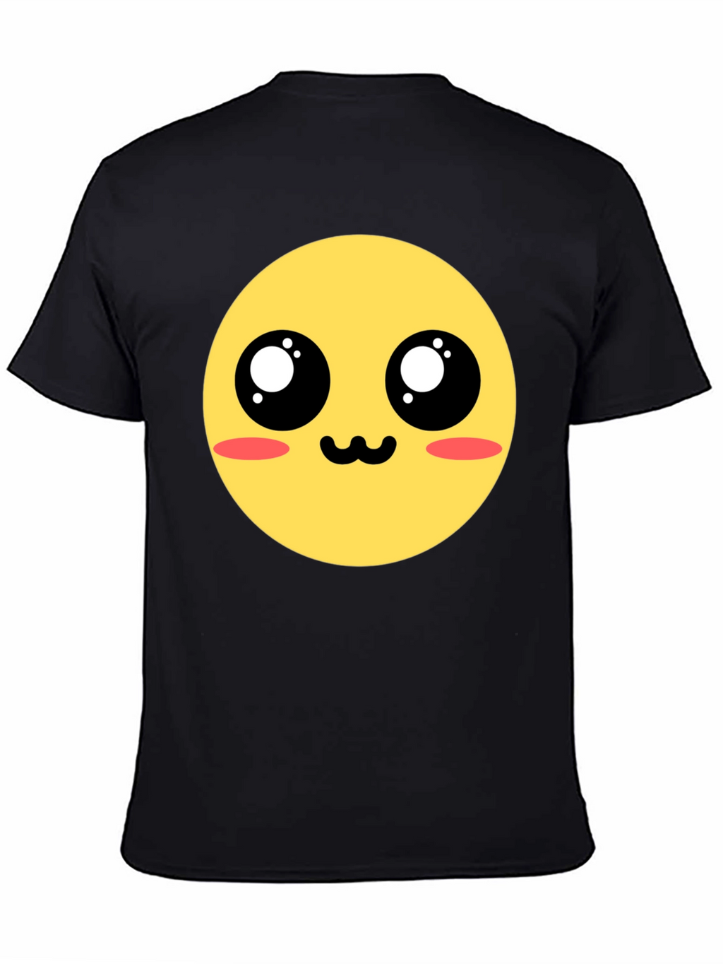 Kawaii Emoji Graphic Tee - Black