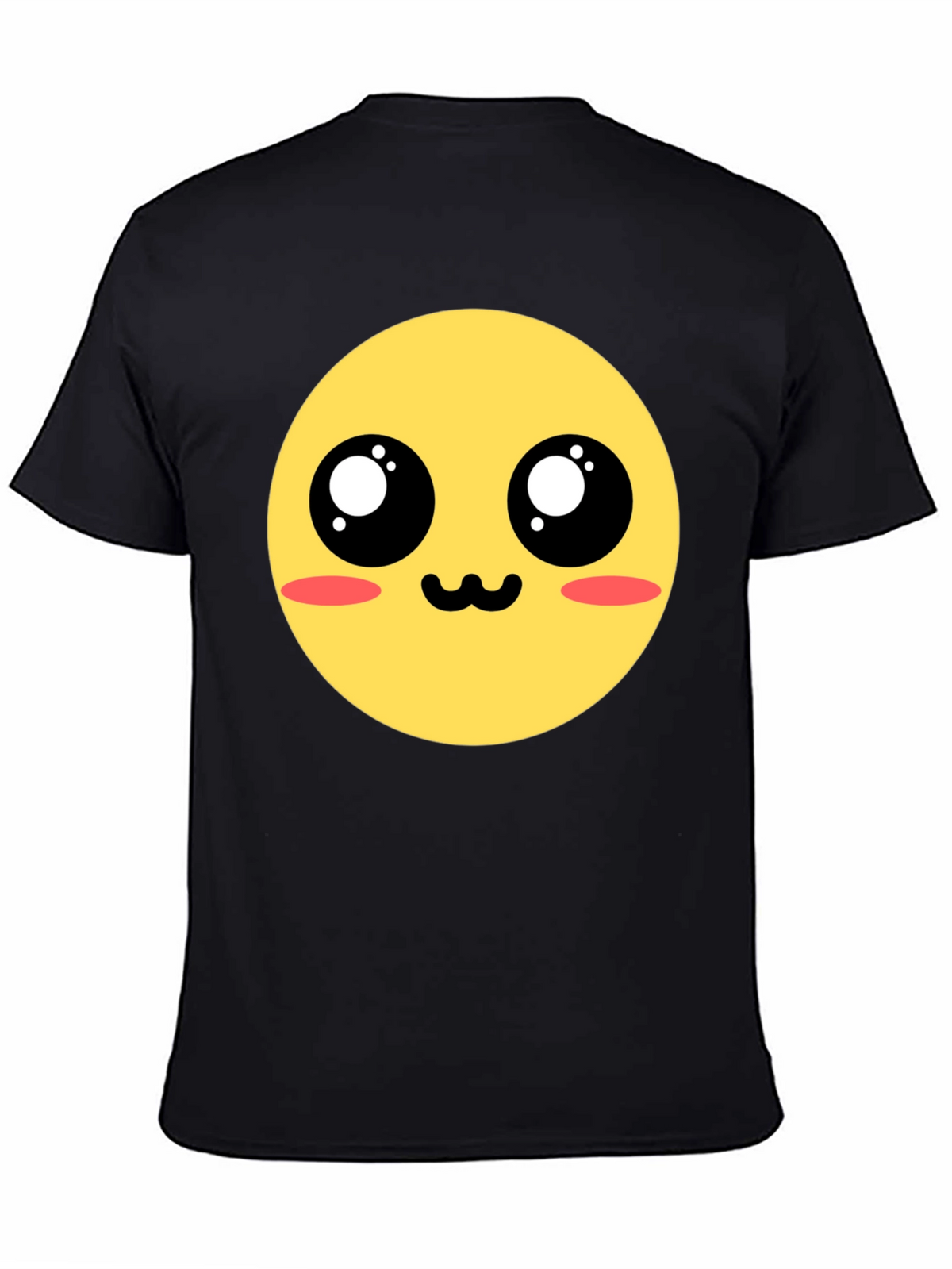 Kawaii Emoji Graphic Tee - Black