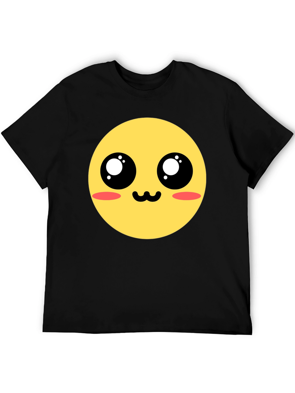 Kawaii Emoji Graphic Tee - Black