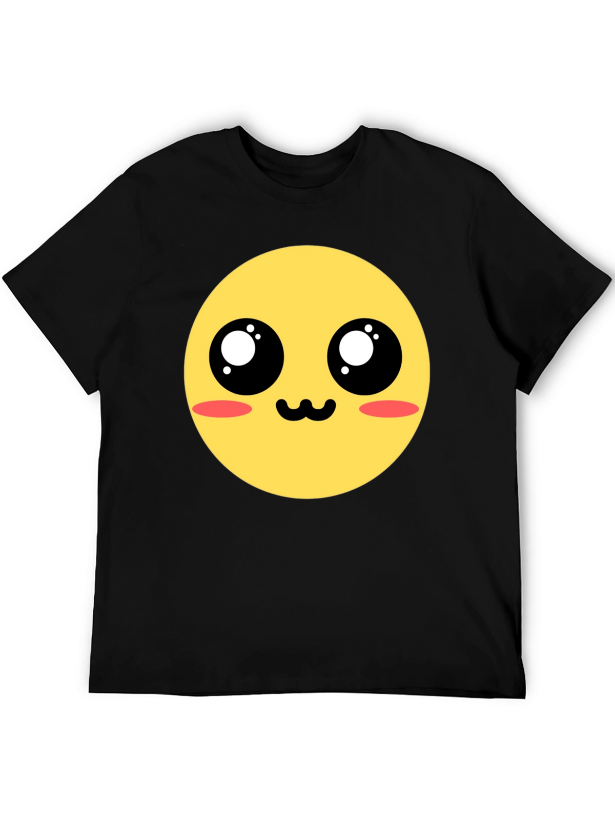 Kawaii Emoji Graphic Tee - Black
