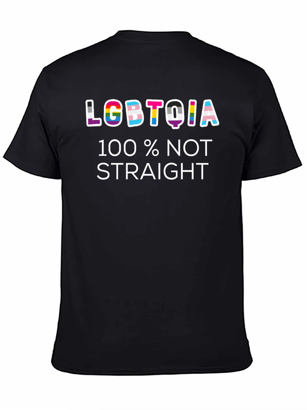 LGBTQIA 100% Not Straight T-Shirt