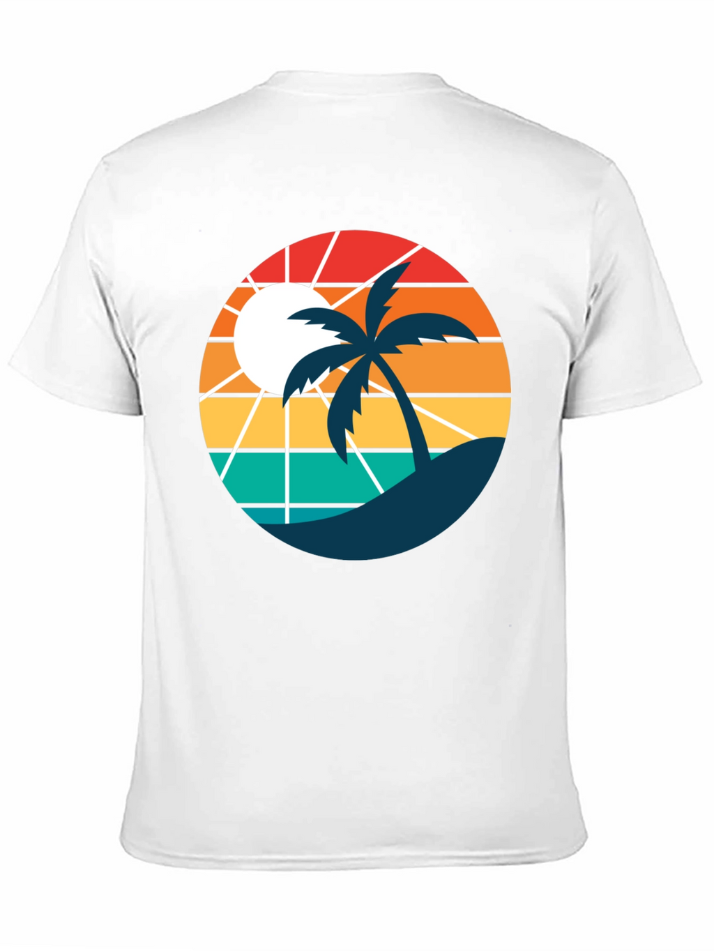 Retro Sunset Beach Palm Tree T-Shirt