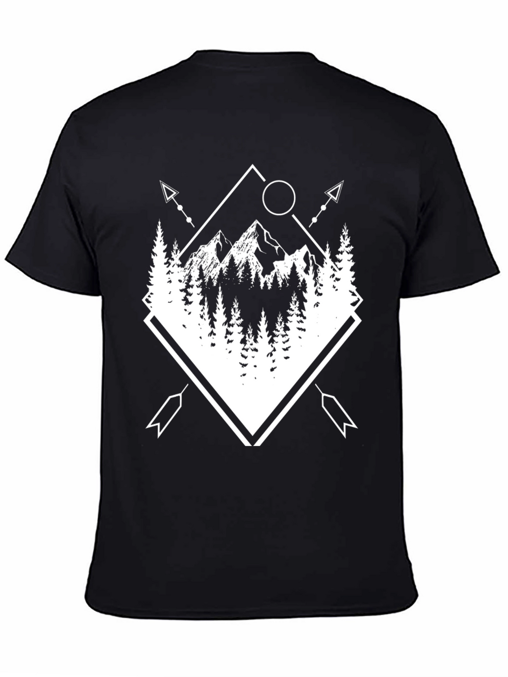 Geometric Mountain Graphic T-Shirt