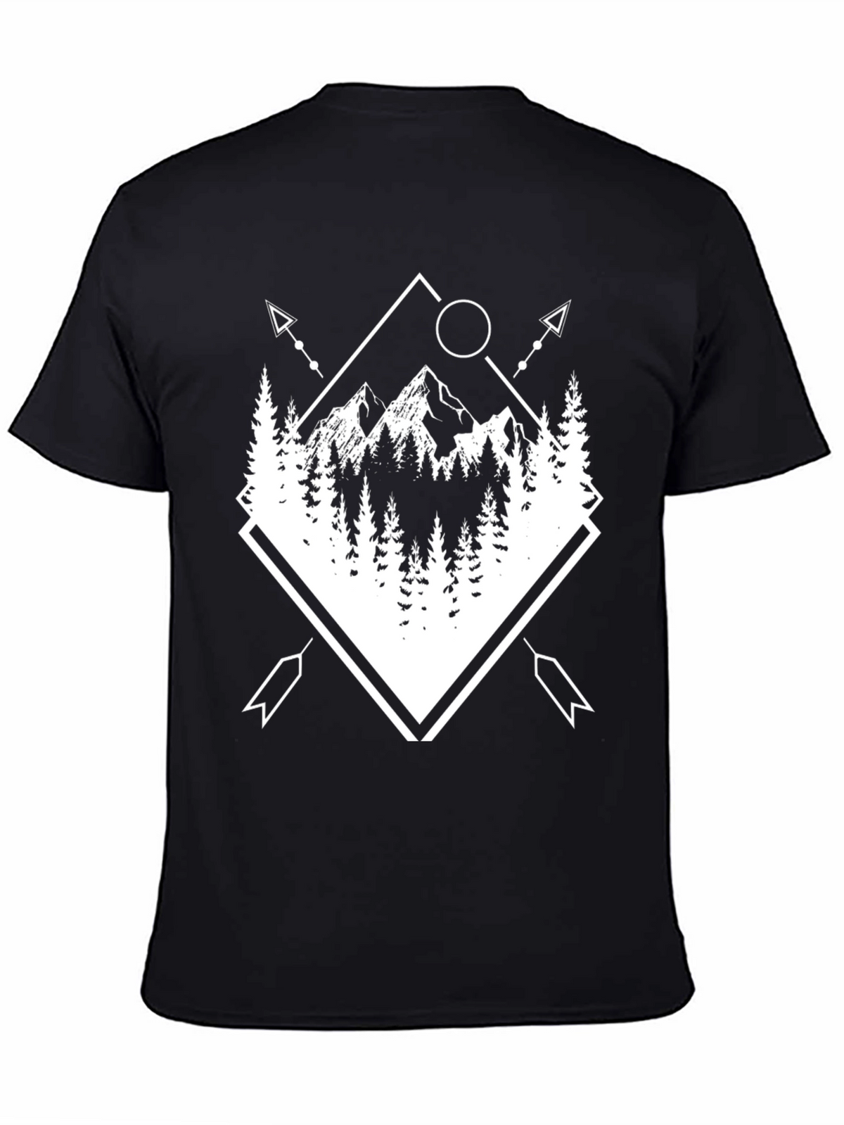 Geometric Mountain Graphic T-Shirt