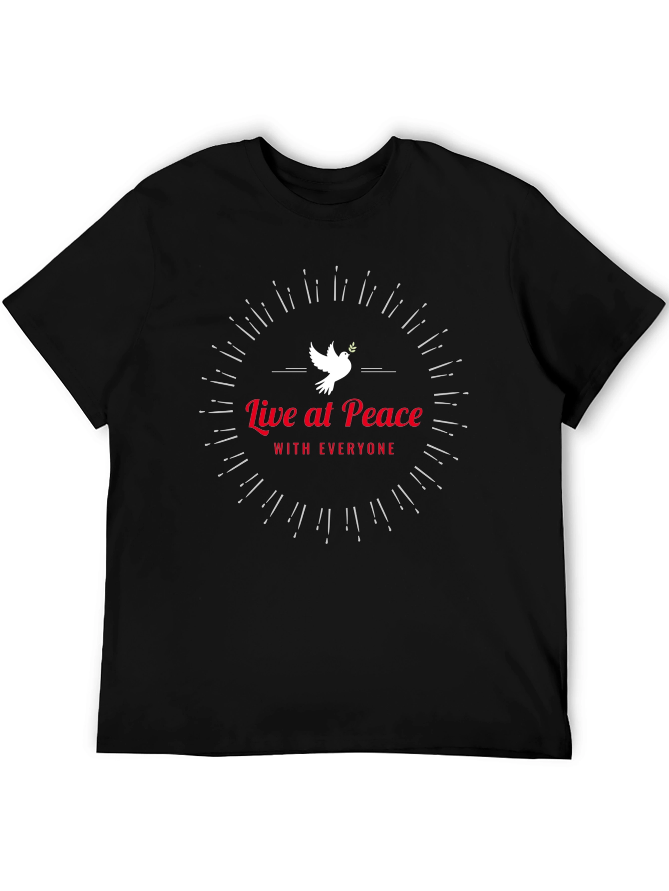 Live at Peace Black Graphic Tee