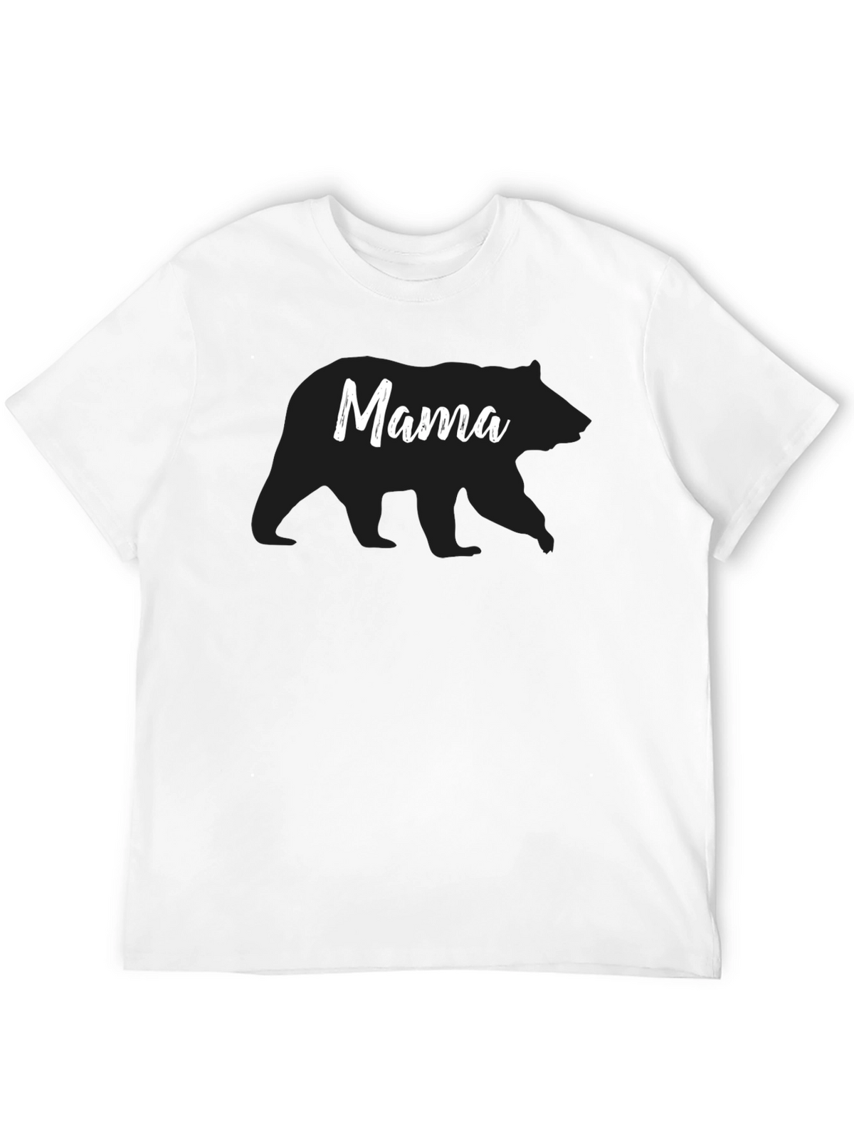 Mama Bear Graphic Tee - Black Cotton T-Shirt