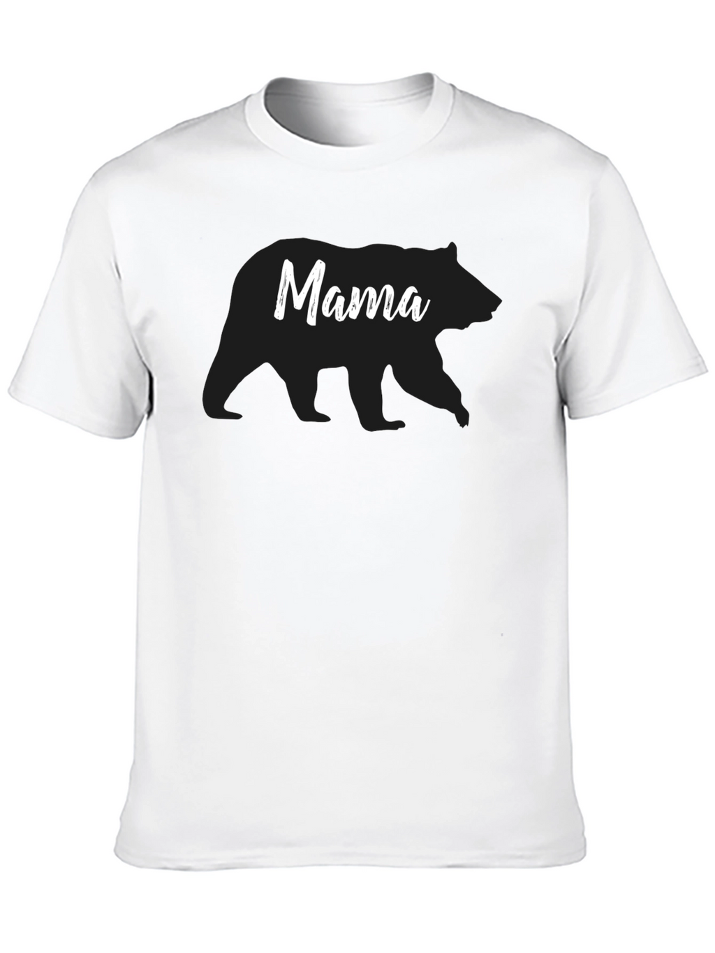 Mama Bear Graphic Tee - Black Cotton T-Shirt