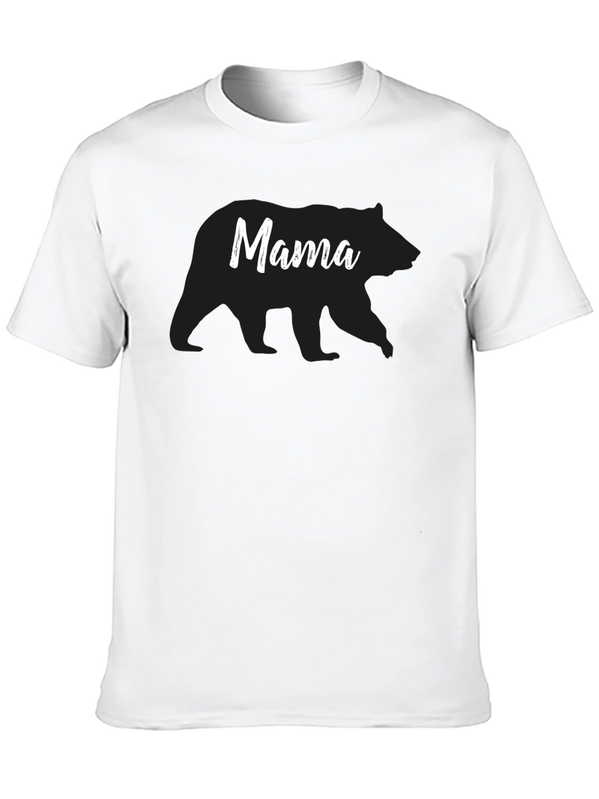 Mama Bear Graphic Tee - Black Cotton T-Shirt