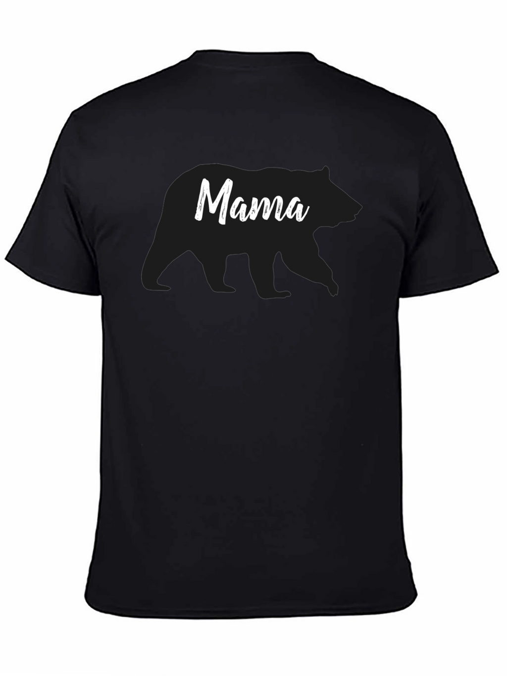 Mama Bear Graphic Tee - Black Cotton T-Shirt