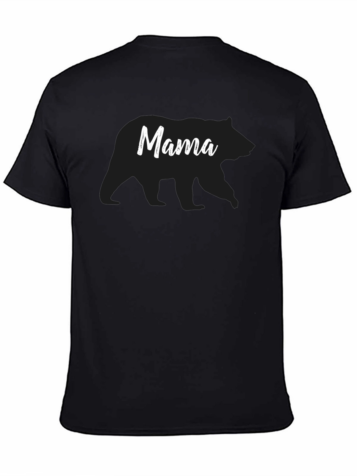 Mama Bear Graphic Tee - Black Cotton T-Shirt