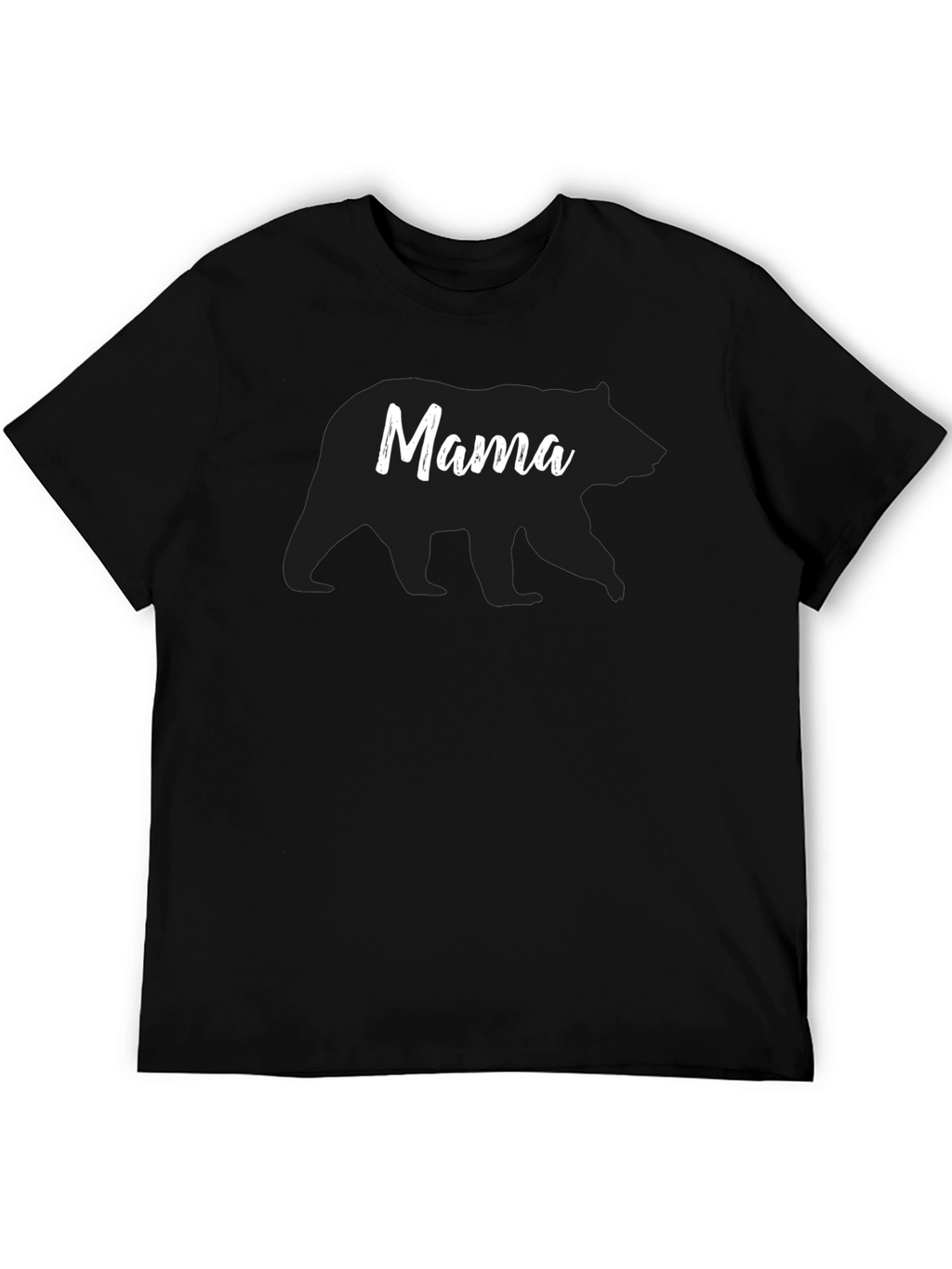 Mama Bear Graphic Tee - Black Cotton T-Shirt