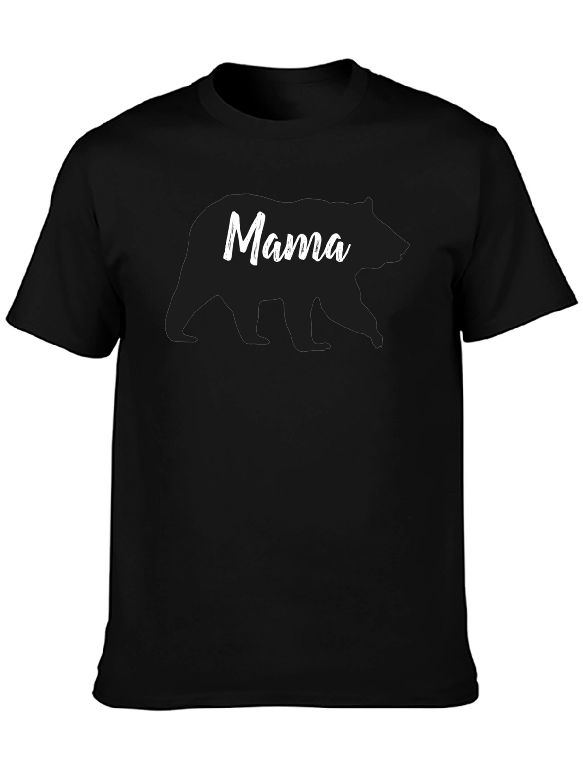 Mama Bear Graphic Tee - Black Cotton T-Shirt