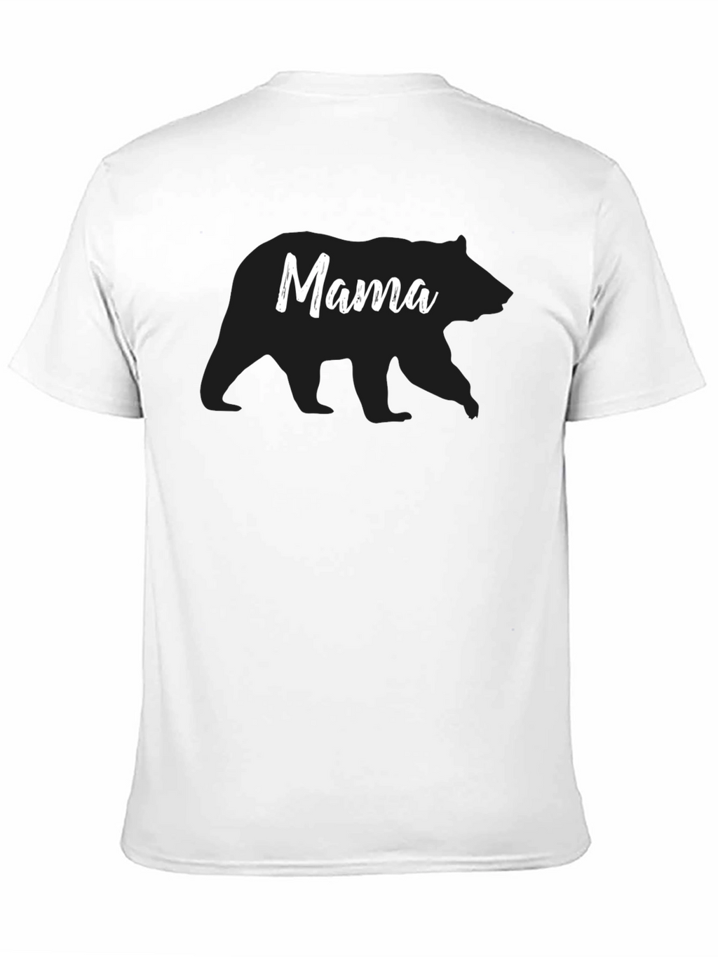 Mama Bear Graphic Tee - Black Cotton T-Shirt
