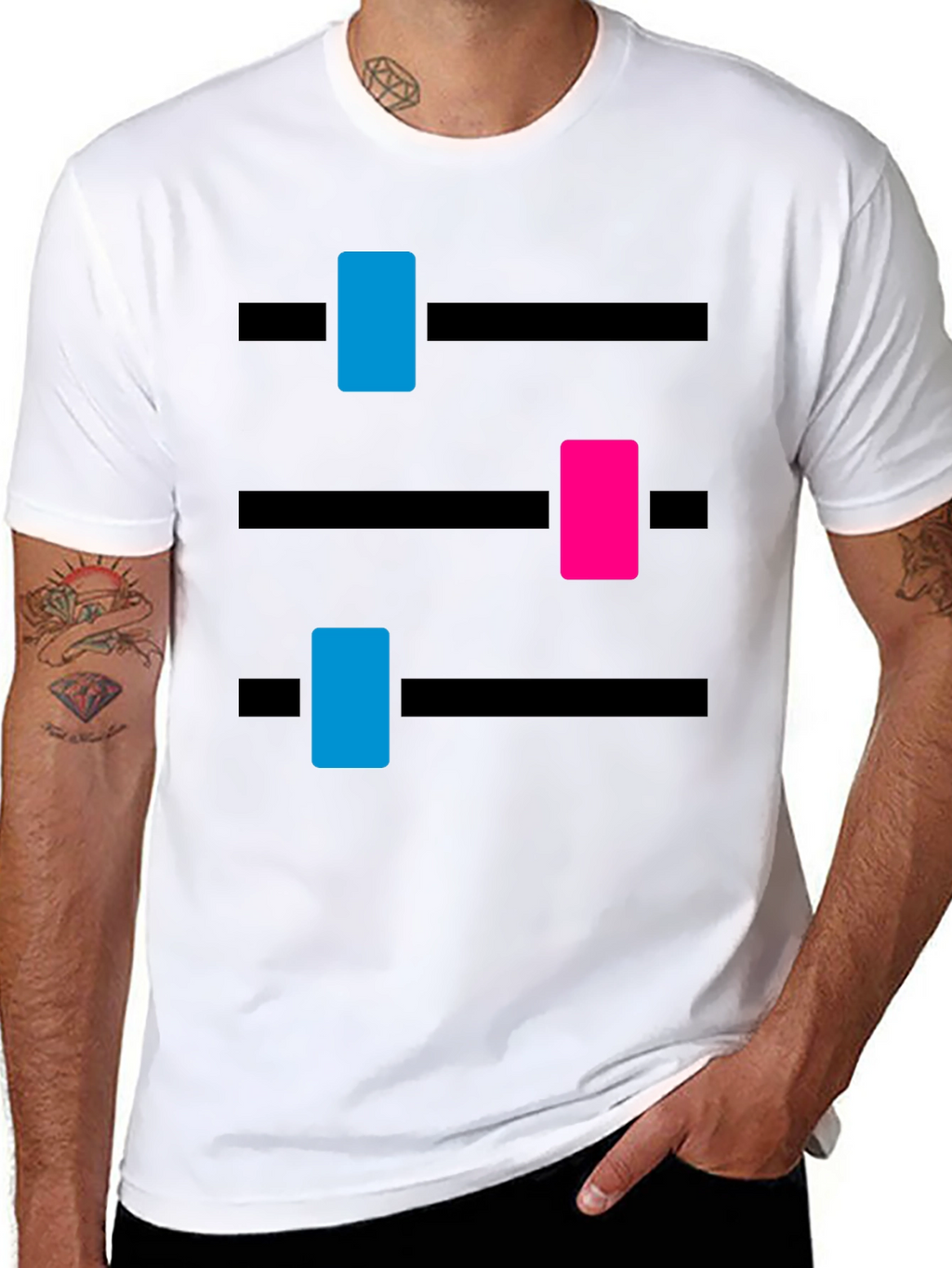 DJ Mixer Graphic Tee - Black Cotton Blend