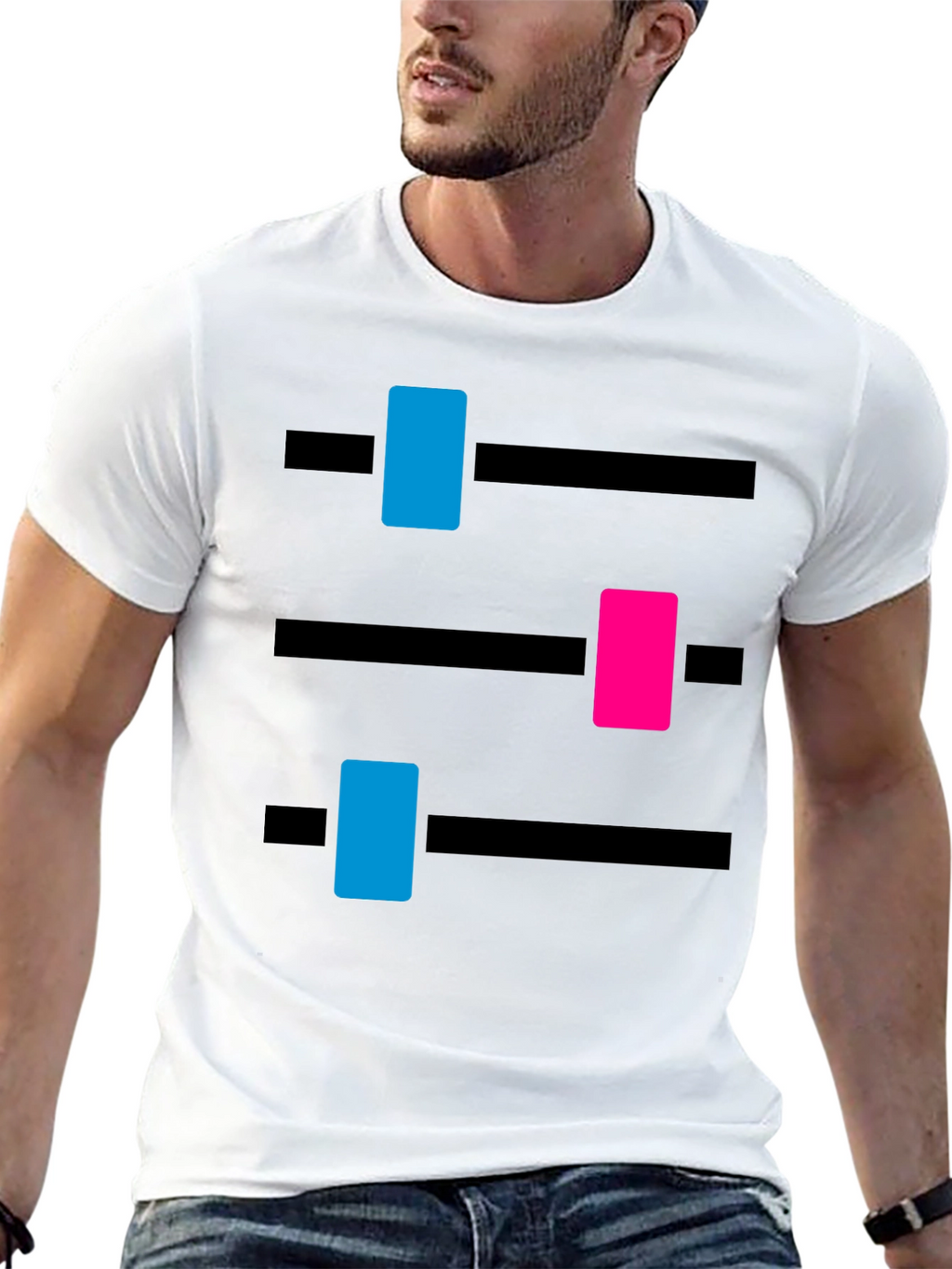 DJ Mixer Graphic Tee - Black Cotton Blend