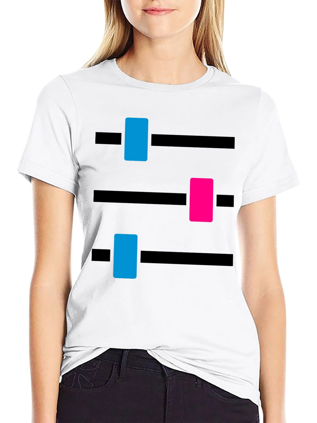 DJ Mixer Graphic Tee - Black Cotton Blend
