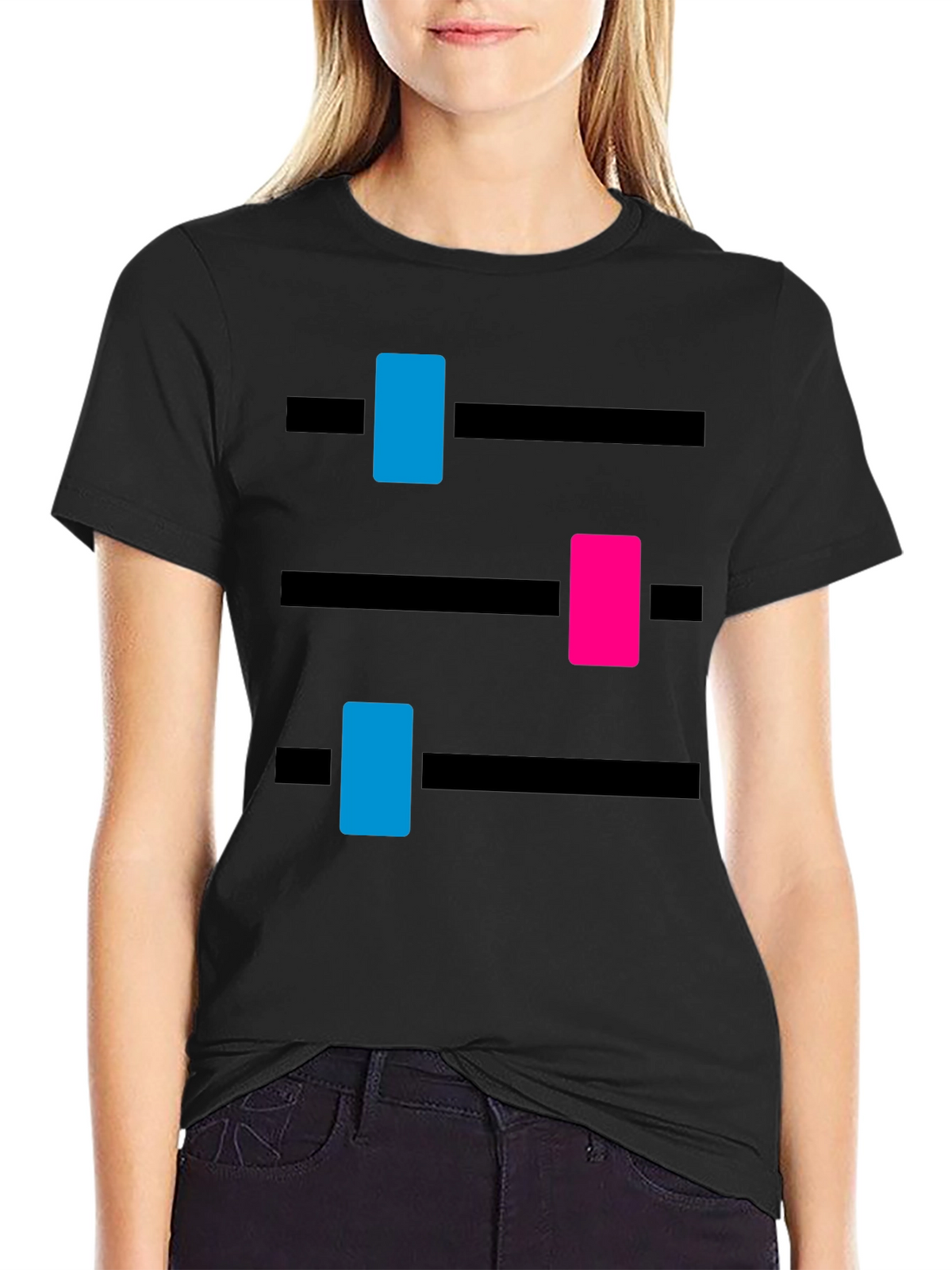 DJ Mixer Graphic Tee - Black Cotton Blend