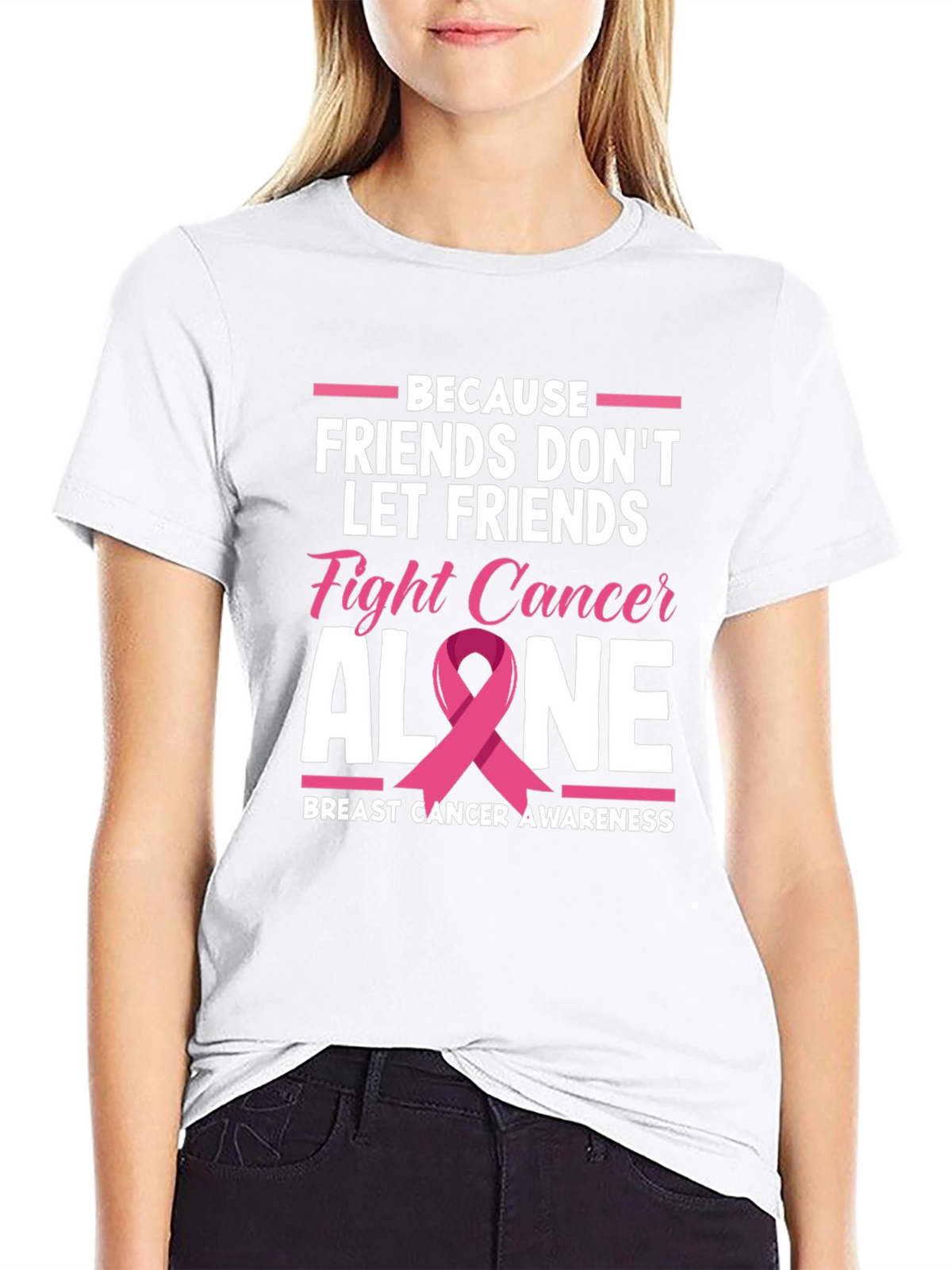 Breast Cancer Awareness T-Shirt - Friends Fight Cancer
