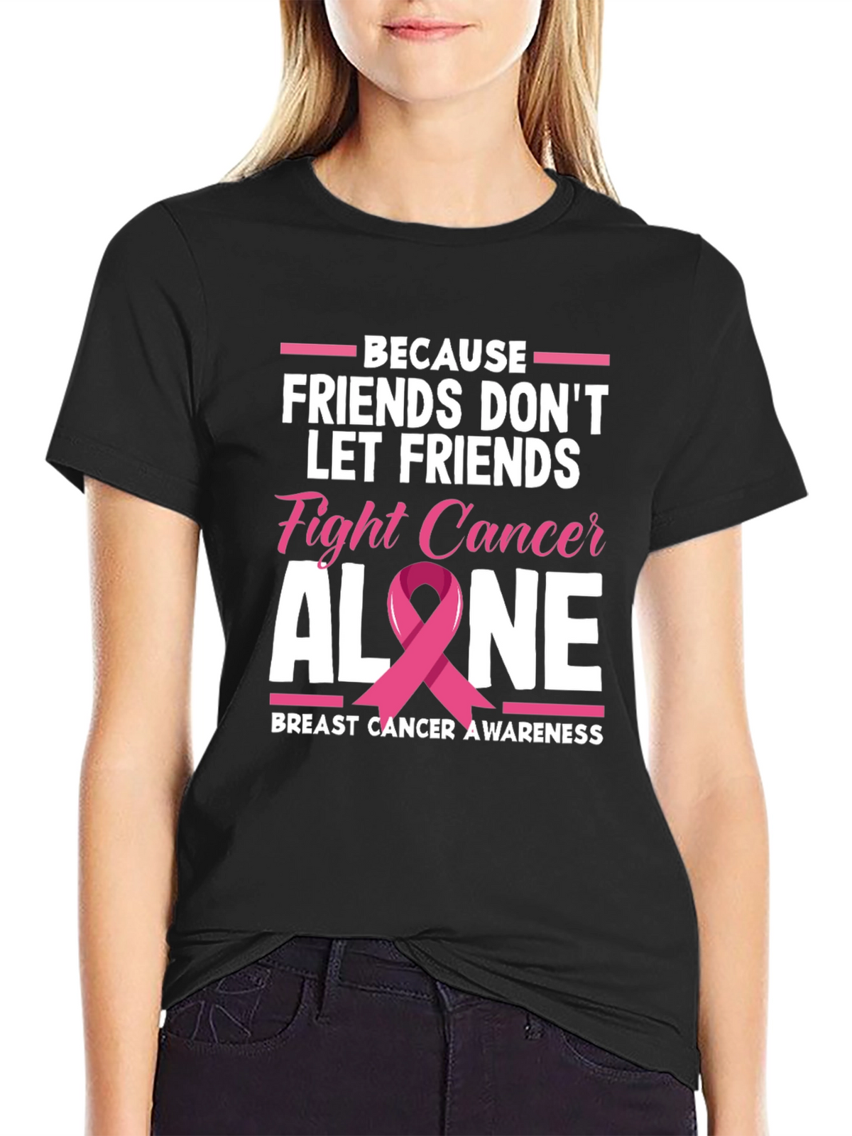 Breast Cancer Awareness T-Shirt - Friends Fight Cancer