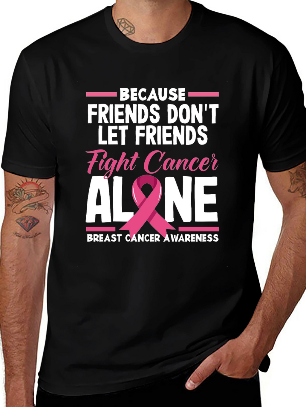 Breast Cancer Awareness T-Shirt - Friends Fight Cancer