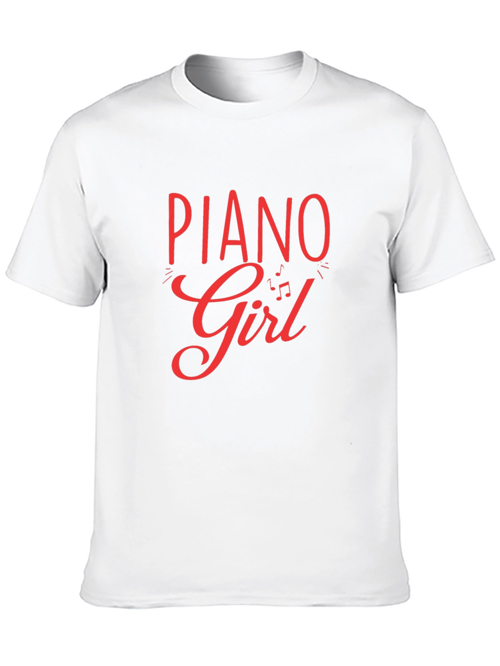 Piano Girl Black T-Shirt