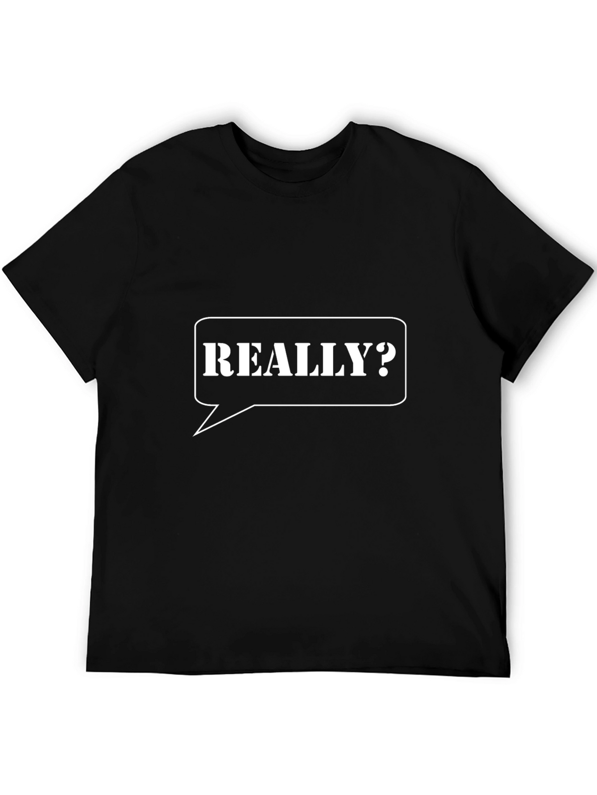 REALLY? Graphic Print Black T-Shirt