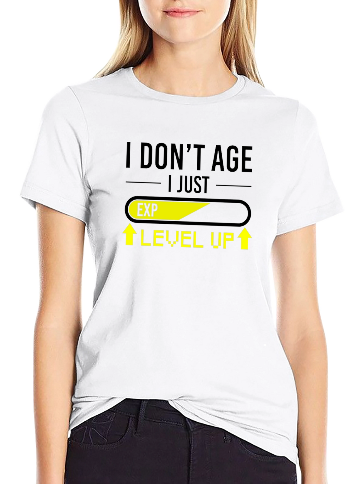 Level Up Black T-Shirt - Gamer Humor