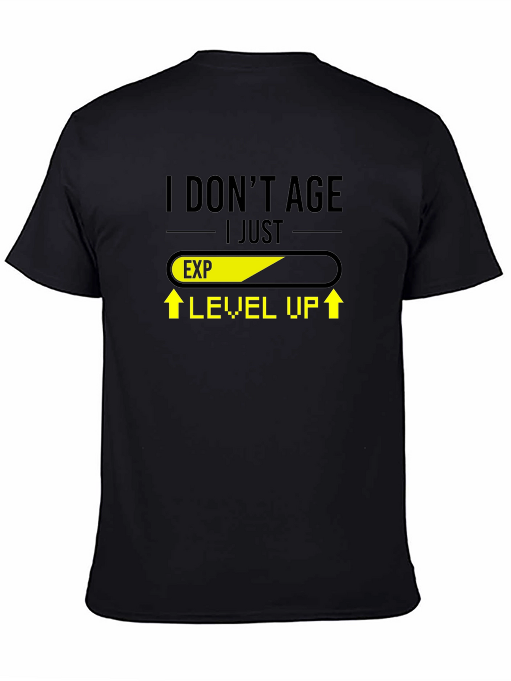 Level Up Black T-Shirt - Gamer Humor