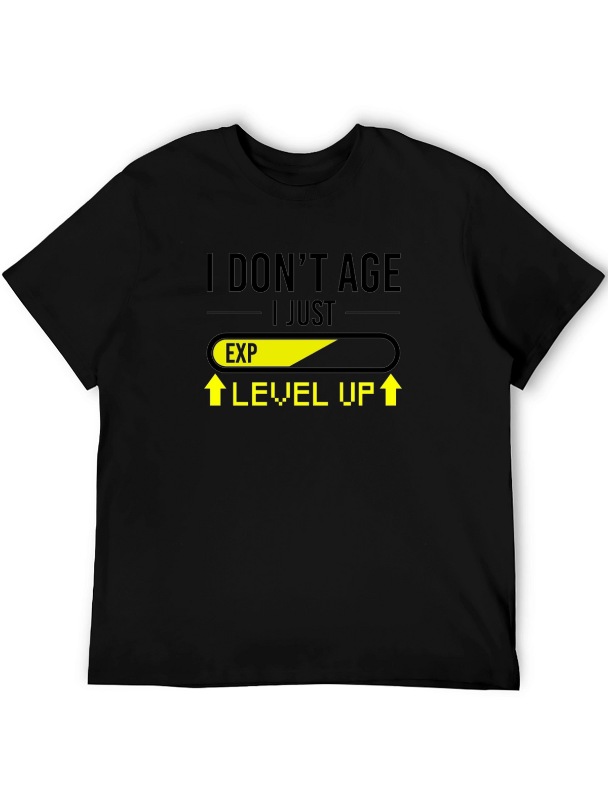 Level Up Black T-Shirt - Gamer Humor