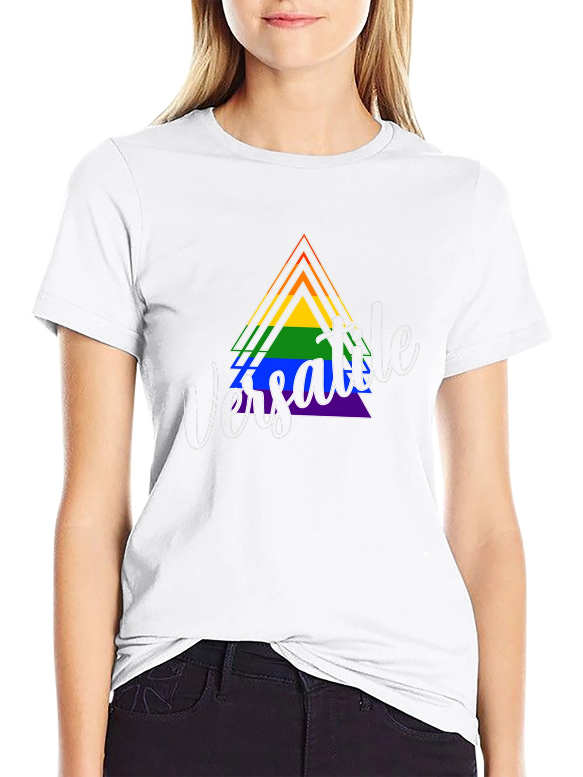 Versatile Pride Triangle Graphic T-Shirt