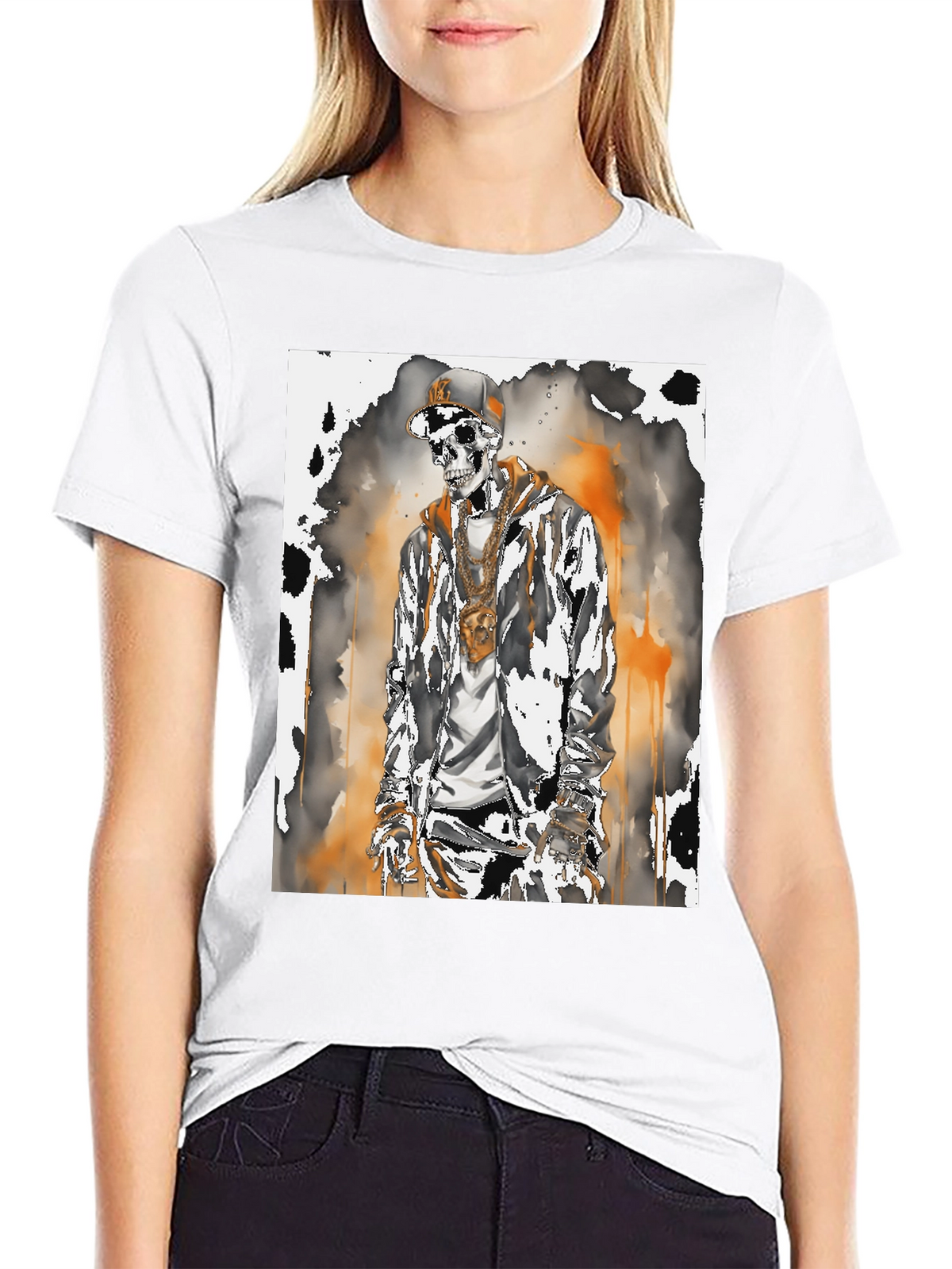 Urban Skeleton Graphic Tee - Street Style