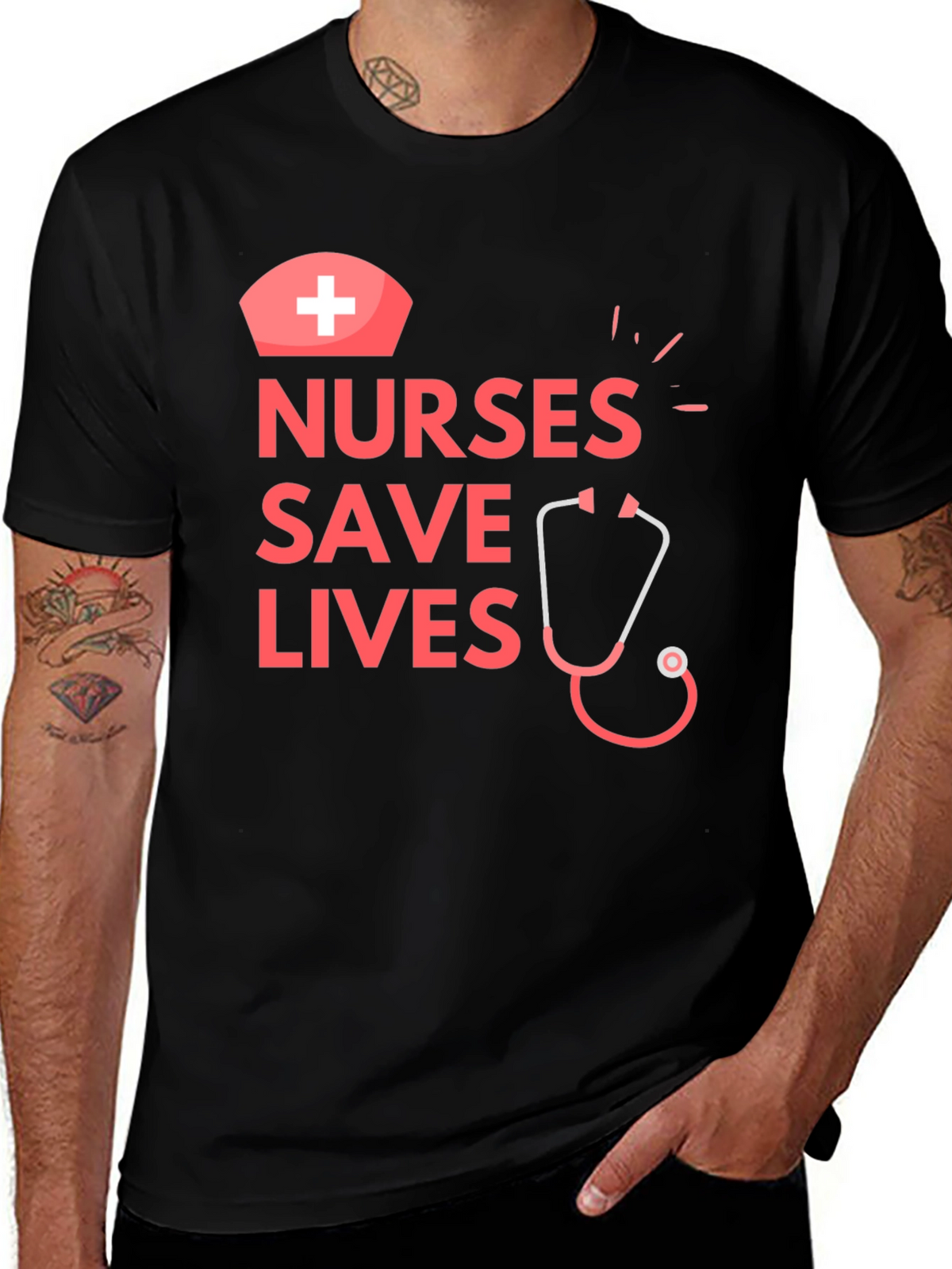 Nurses Save Lives Graphic T-Shirt - Medical Hero Apparel