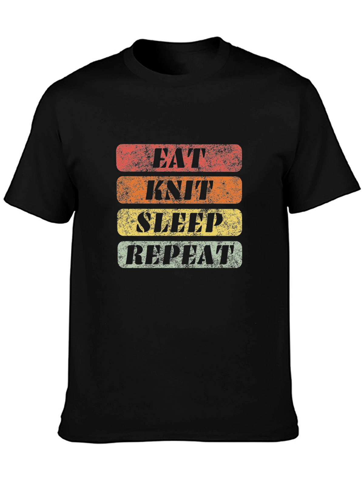 Eat Knit Sleep Repeat Graphic Tee