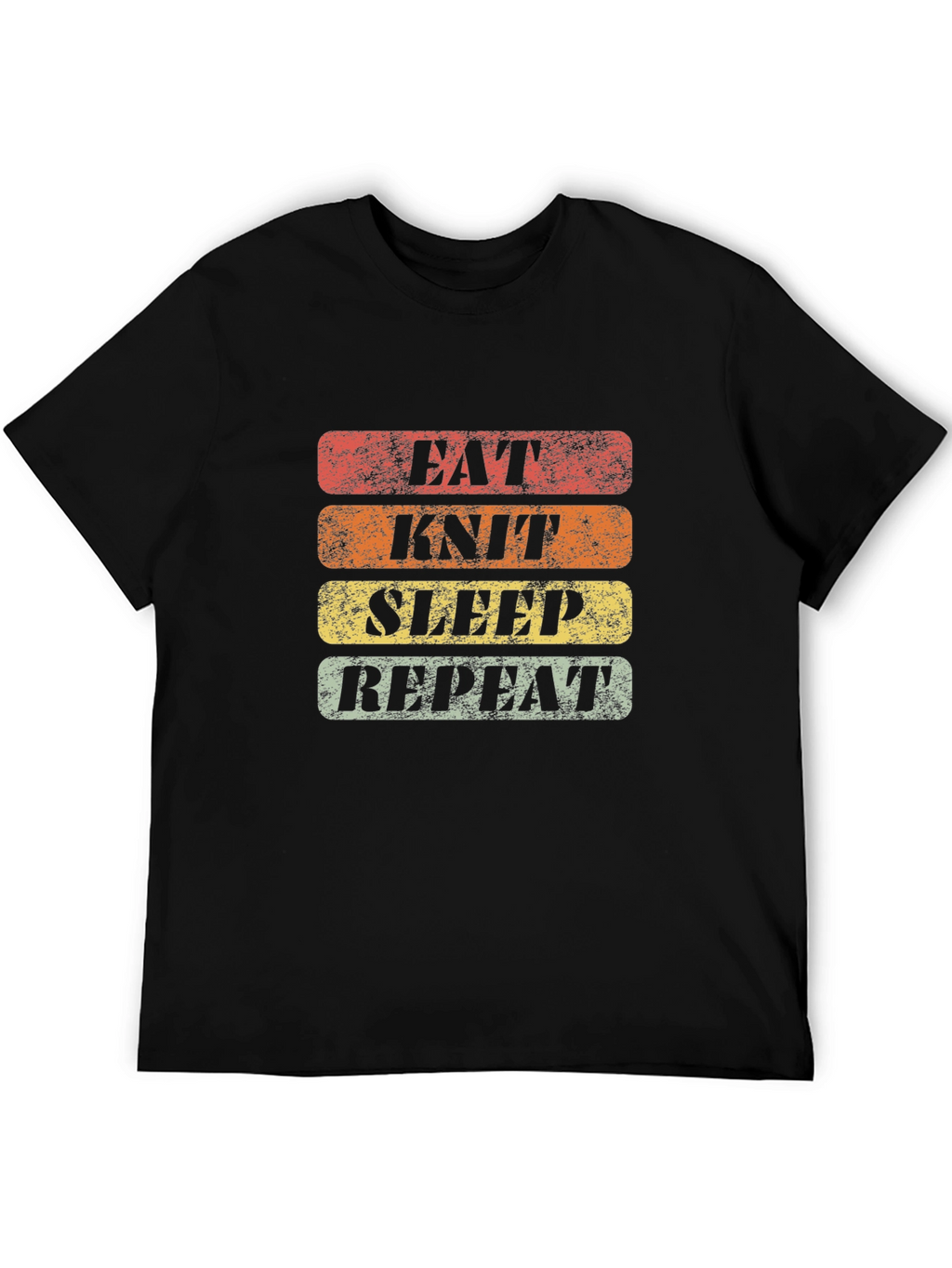 Eat Knit Sleep Repeat Graphic Tee