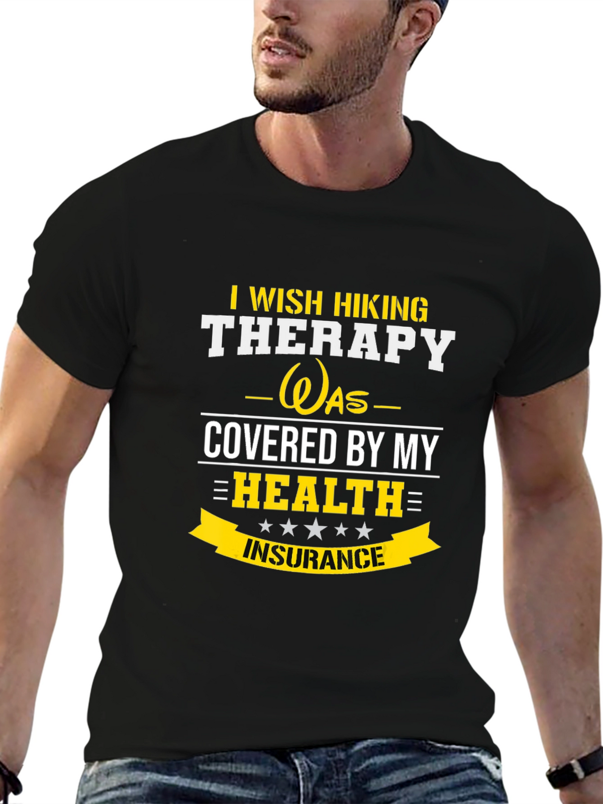 Funny Hiking Therapy T-Shirt