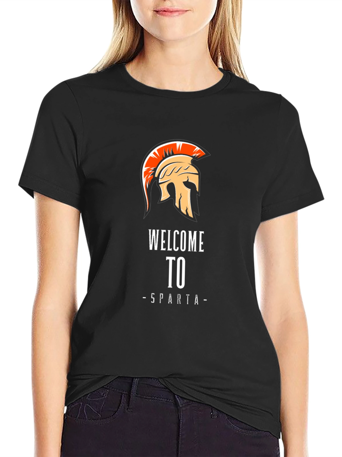 Welcome to Sparta Graphic Tee - Black