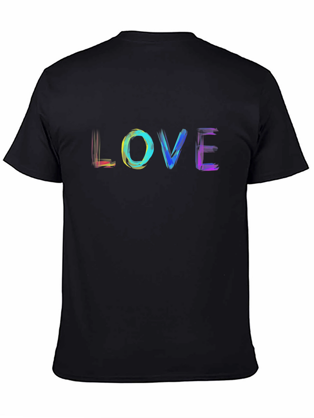 Rainbow LOVE Graphic Black T-Shirt