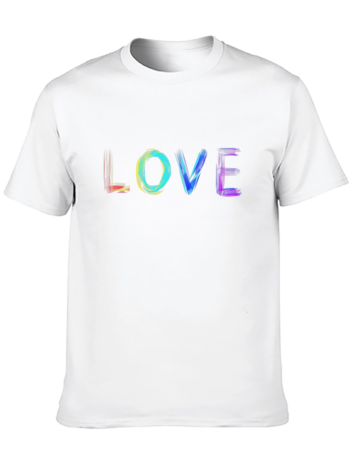 Rainbow LOVE Graphic Black T-Shirt