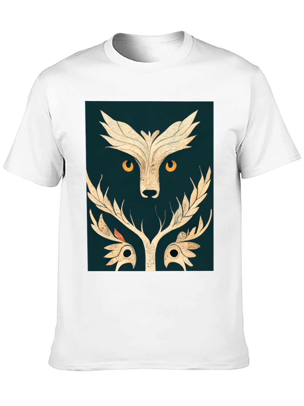 Abstract Owl Graphic Tee - Black