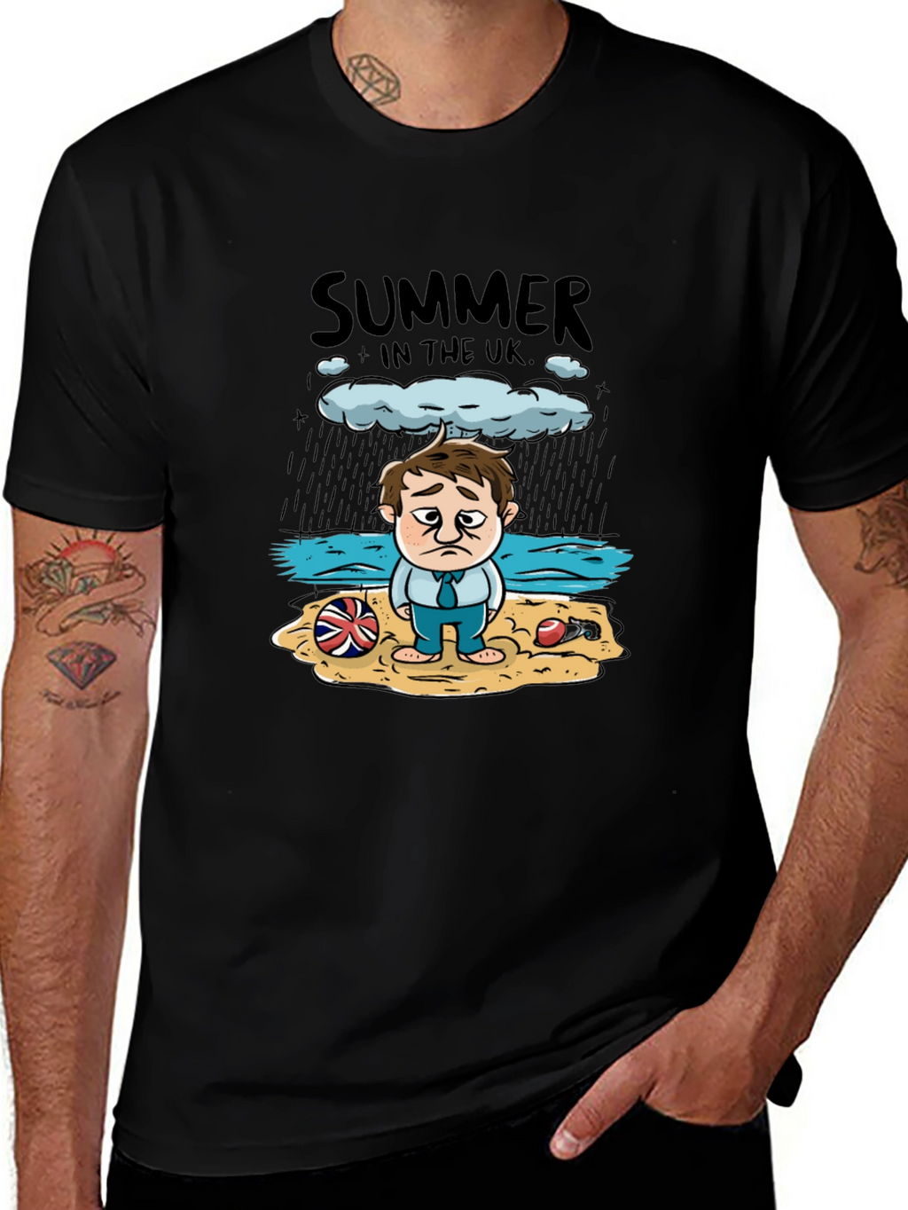 Summer in the UK Funny Graphic T-Shirt