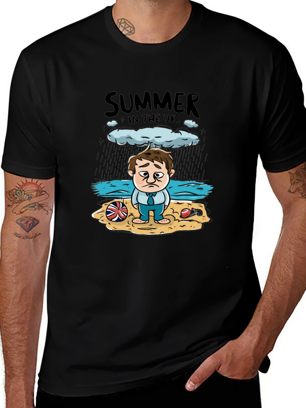 Summer in the UK Funny Graphic T-Shirt