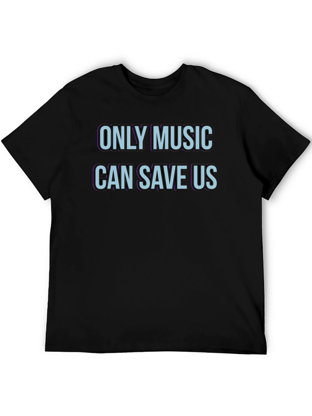 Only Music Can Save Us Black Graphic Tee