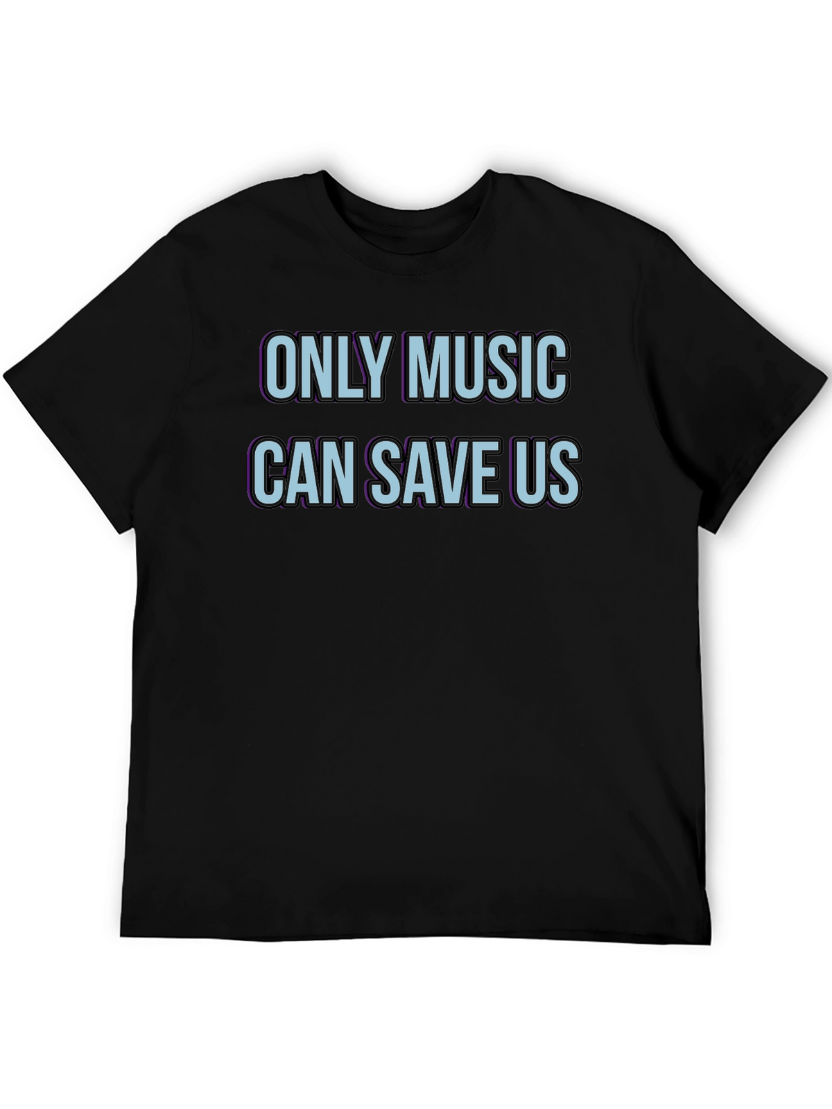 Only Music Can Save Us Black Graphic Tee
