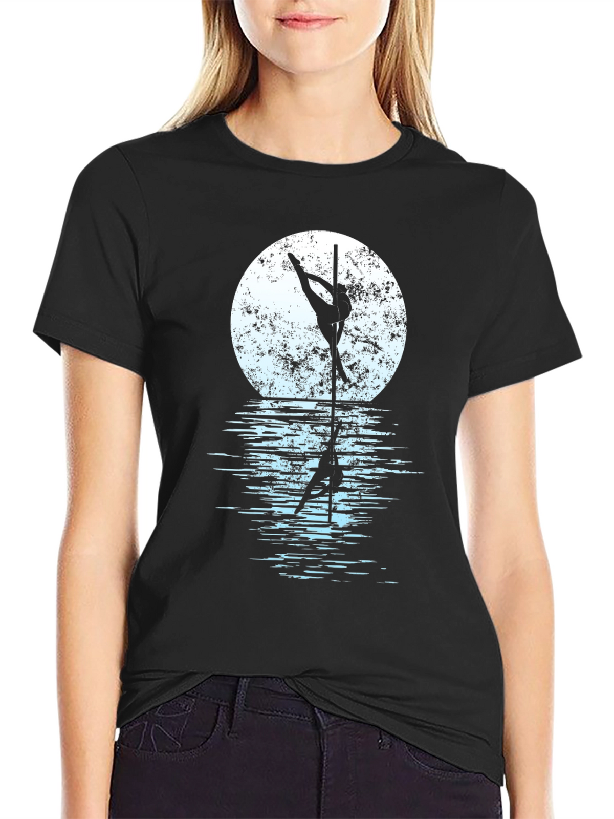 Pole Dancer Moon Reflection T-Shirt