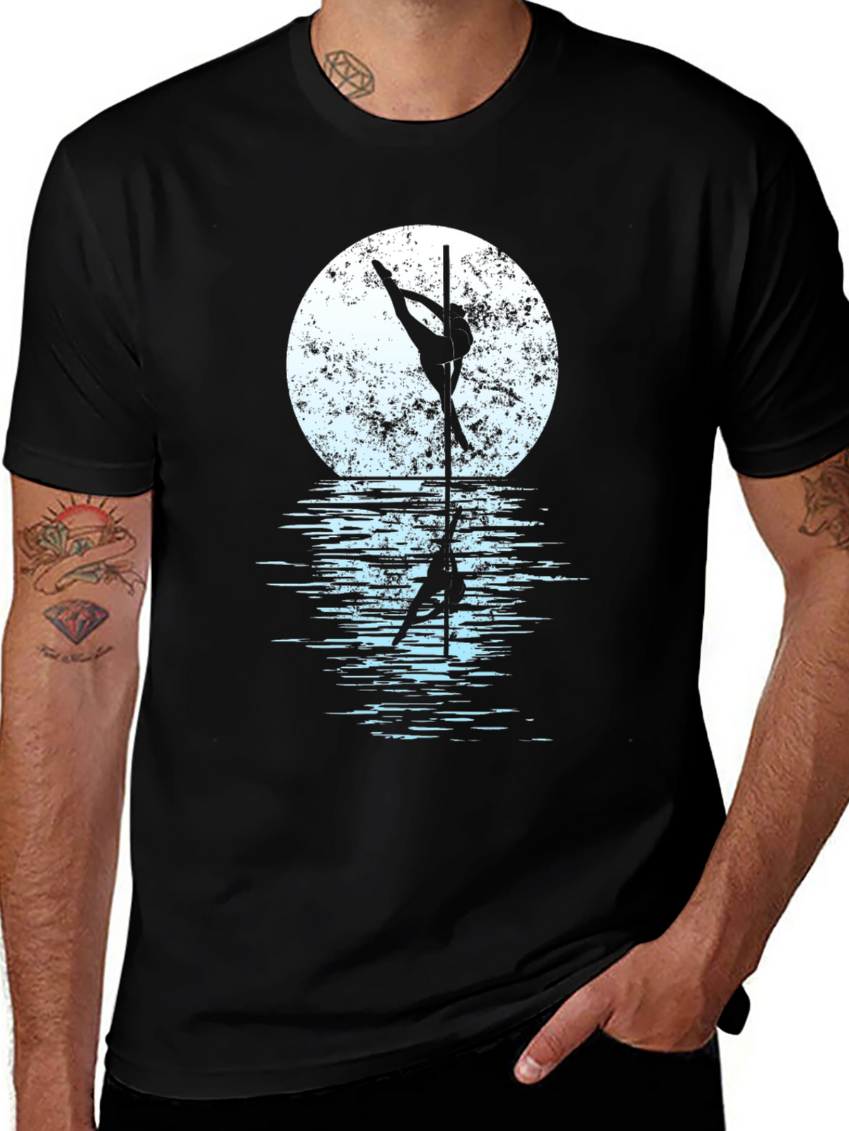 Pole Dancer Moon Reflection T-Shirt