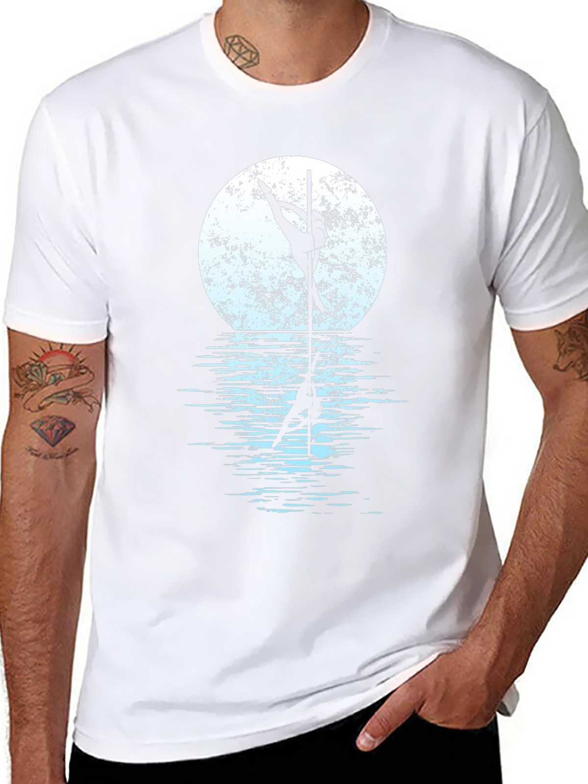 Pole Dancer Moon Reflection T-Shirt